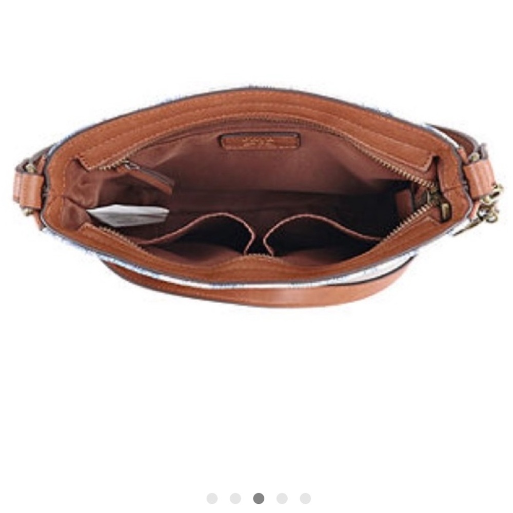 ❤️Frye and company floral Blue and Brown Crossbody Bag❣️ - Picture 3 of 7